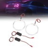 Car LED Angel Eyes Light Guide 95mm/3.7in Purple Lighting 9‑36V