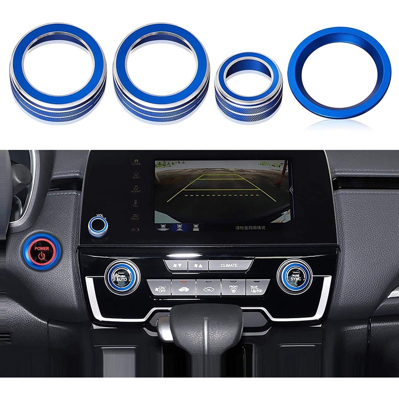 Aluminum Centre Console Cover Compatible with Honda CRV CR-V 2017