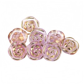 10 Pcs Acrylic Rose Flower Buttons Shirt Buttons Sewing Accessories DIY Crafts