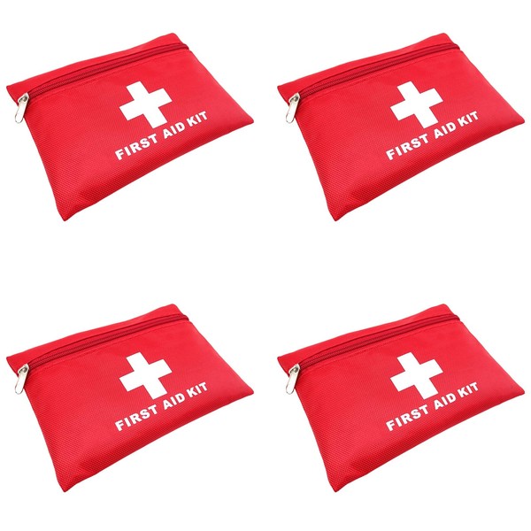 Jipemtra Red Emergency First Aid Bag Empty Small Rescue Pouch