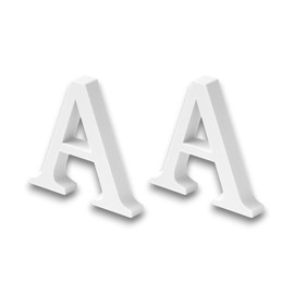 5cm alphabet letter white (A (2 pack)