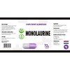 Monolaurin 500mg 120 Vegan Capsules, Laboratory Tested, Non-GMO, No Fillers
