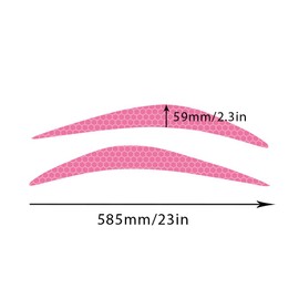 Nouiroy 4 Pcs Reflective Eyeliner Car Decals-2 Pair Super Bright Vinyl Stickers for Headlights, High Reflective Car Headlight Eyelashes Sticker Cute Girl Car Accessory (Pink)