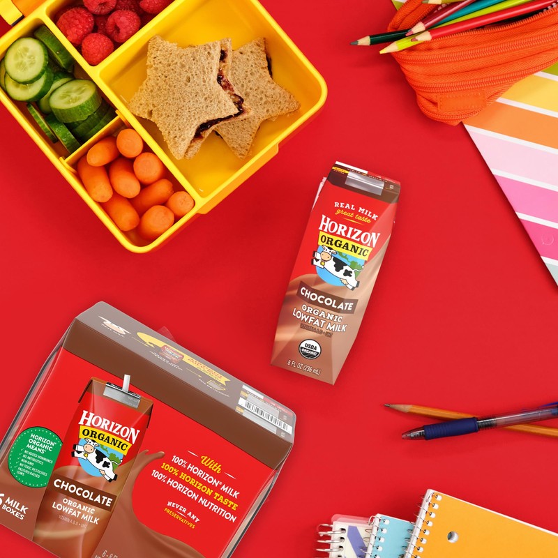 Horizon Organic Shelf Stable 1% Lowfat Chocolate Milk Box, USDA