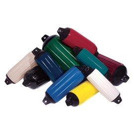 TAYLOR MADE PRODUCTS Super Gard Inflatable Vinyl Boat Fender 8.5" x 26", Double-Molded Ends, Fits 5/8" Lines, for Boats 15-35', Ribbed Design, Rubber Football Needle Inflation, White - 2020108254