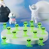 CroBlissful 25 Pcs Glow in The Dark Mini Alien Small