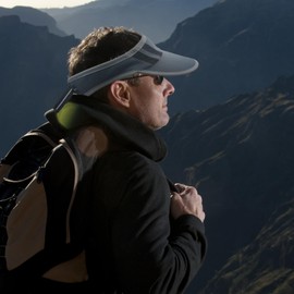 OTTERSHELL Sports Sun Visor Hat, UV Protection, Breathable Mesh, Wide Brim for Golf, Beach and Outdoor Activities (UK, Alpha, One Size, Cloud Gray)