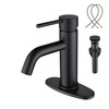 Bathroom Faucet Matte Black Modern Bathroom Sink Faucet with Single
