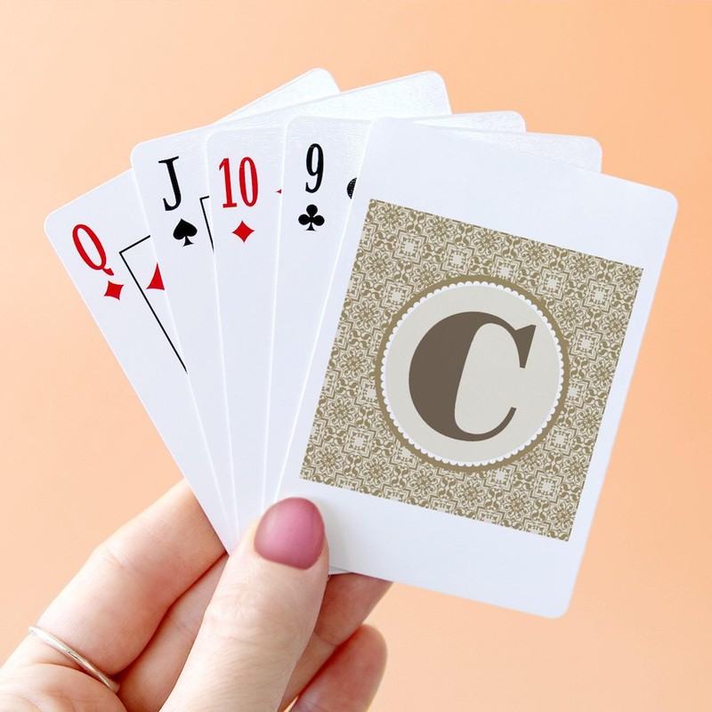 CafePress Monogram Letter C Standard Size Playing Cards