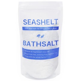 Bath Salt, Magnesium, Moisturizing (Made in Japan, Natural Ingredients), Unscented Bath Cosmetics, Includes Measuring Spoon, Sea Shelt, Seashelt, 30 Uses (1 Piece)