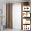 Hosmile Double Curtain Rods 72-144 Inches, Warm Gold Double Window