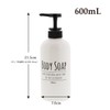 Living Pump Bottle Round Dispenser for Body Soap, White, 20.3