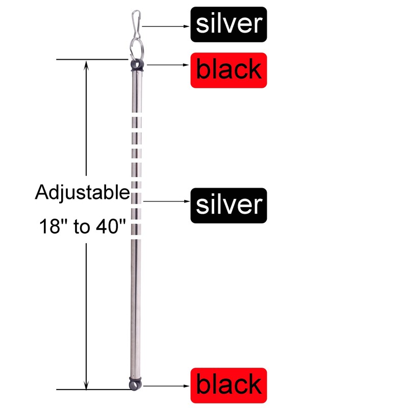 YYST 40-inch Adjustable Drapery Pull Drapery Curtain Wand Drapery Curtain