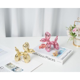 BOIHEGU Disco - Estatua de perro dorado de 5 pulgadas, cosas geniales para estantes y decoración de mesa de fiesta