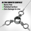 Dr.Fish Assortment 50 Three-Way Swivels Triple Swivels Trolling Catfish Rig