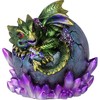 Nemesis Now Emerald Hatchling Glow Dragonling Green Dragonling Crystal Figurine,