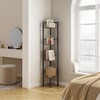 Tajsoon Tall Corner Book Shelf 4 Tier 53" Industrial Corner