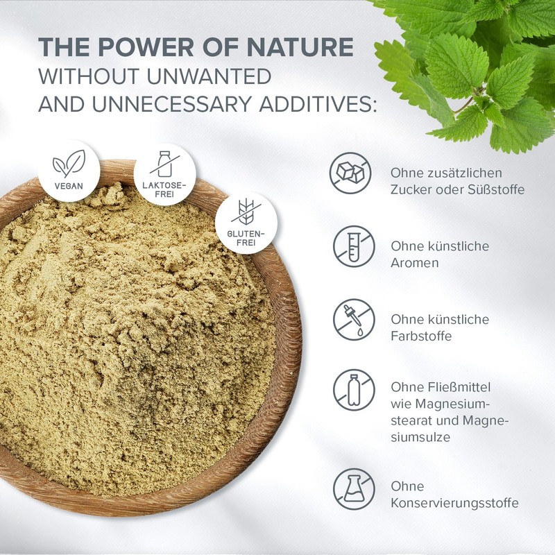 KUNATURA - Nettle Extract 10:1-200 Capsules of 450 mg -