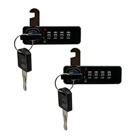 Mechanical Code Lock Digital Combination Cabinet Lock Combination Cam Lock Cabinet Password Lock with Keys (1 Sets) Black 7.7CMX2.4CM