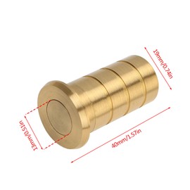 bjsdkff Floor Hole Dust-Proof Cover, Door Latch Dust Protector, Spring Door Bolt Accessories, Dust-Proof Security Sliding Lock Inserts for Interior and Outdoor Latch 2Pcs (Gold)