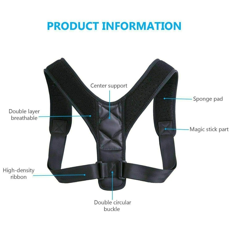 Nanet Posture Corrector Posture support Brace Adjustable Straight Strap for