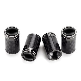 4PCS Premium Tire Valve Stem Caps (Black Flag Without Logo)