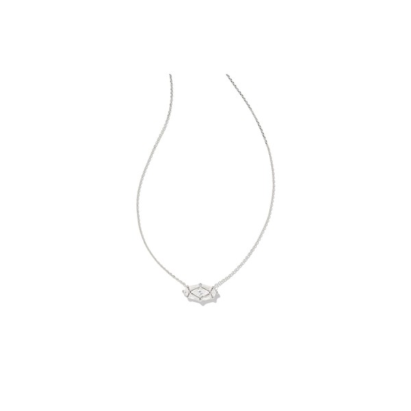 Kendra Scott, Womens, Lindy Rae Elisa Short Pendant Necklace, Silver