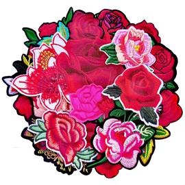 Qingxii Decorr Assorted Colorful Patches Sewing on/Iron on Embroidered Patches Kids Patches Clothes Dress Curtain Sewing Decorating DIY Craft Embarrassment Applique Patches (Assorted Flowers)