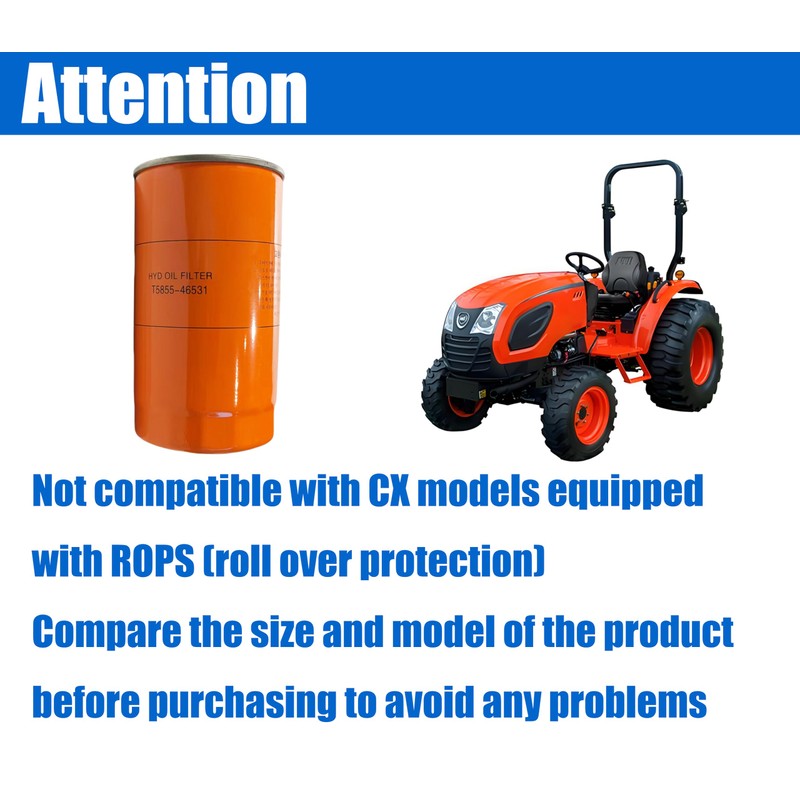 REPLACEMENT Hydraulic HST FILTER T5855-46531 Compatible with CK3510H CK4010H CK2610H