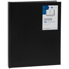 Winnable Hardcover Perfect Bound Notebook, 9 x 7-1/4 Inches, 192 Pages, Black