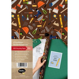 Gift Wrapping Paper Set: Tools, Craftsmen (for Men)