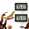 BSRESIN 2 PCS Rectangle Reptile Thermometer and Humidity Gauge for