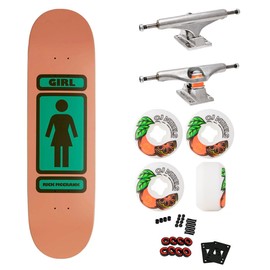 Girl Professional Complete Skateboard McCrank 93 Pop Secret 8.5" x 31.75" with Independent Trucks, OJ Wheels, ABEC 5 Bearings, Hardware, and Griptape - Ready to Assemble
