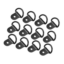 Hihaha 12pcs D Ring Tie Down Anchor 3mm Diameter for Truck Cars Black Durable Material