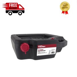Hyper Tough Oil Change Drain Container 16 Quart Large Pan leak-proof High Capacity Car Auto