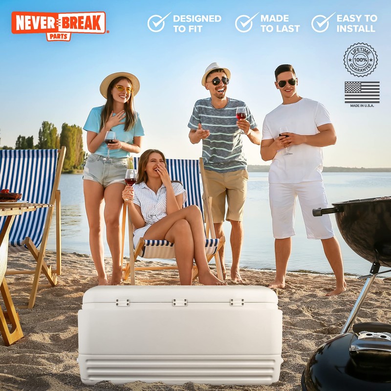 NeverBreak Parts - Igloo Cooler Replacement Parts - Large White