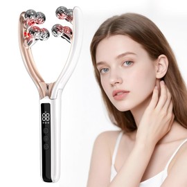 Doge&Vollar Facial Massager Face and Neck | Shaper & Slimmer for Women | Korean Skin Care | Lymphatic Contour Face Brush Face Roller Lymphatic Drainage | Rechargeable for Home & Travel Use