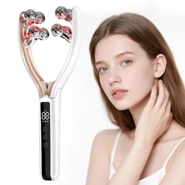 Doge&Vollar Facial Massager Face and Neck | Shaper & Slimmer for Women | Korean Skin Care | Lymphatic Contour Face Brush Face Roller Lymphatic Drainage | Rechargeable for Home & Travel Use