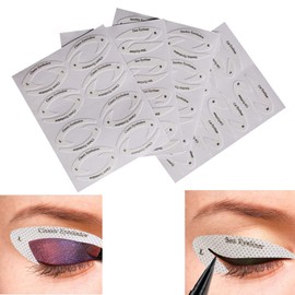 64 Pieces Eyeliner Stencil Eyeshadow Stencil Eyeliner Stencil Sticker & Eyeshadow Stencils Sticker Kit Eye Make Up Stencil Cat Eyes Make Up Tool Eyes Winged Eyeliner Tape