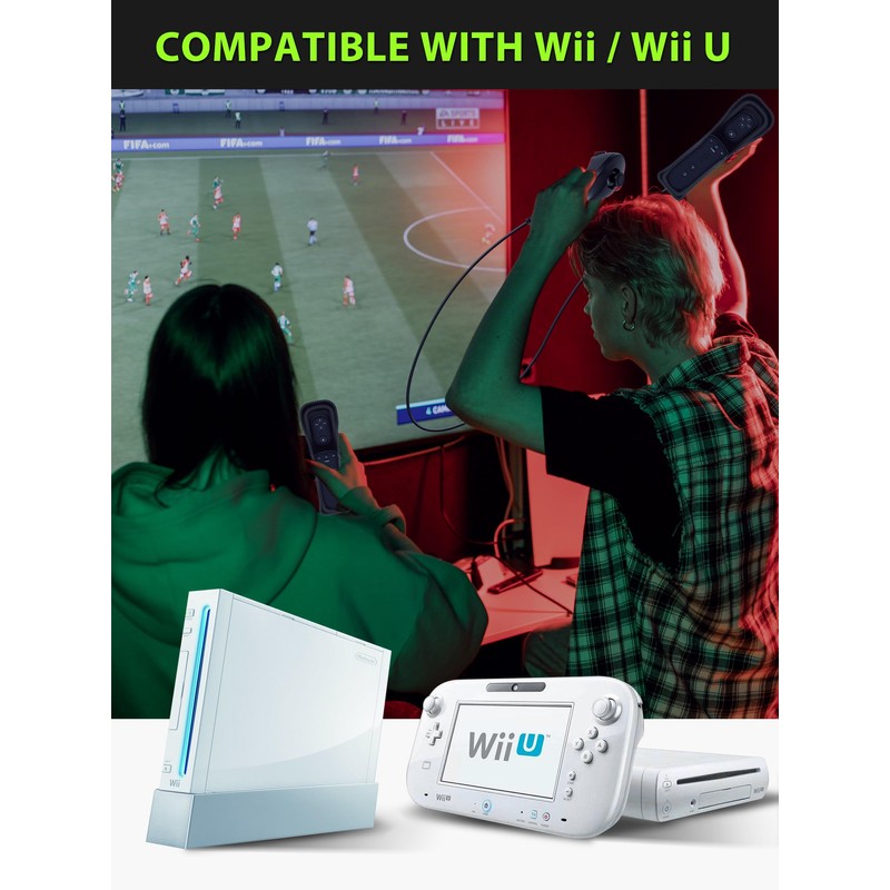 (Black) Remote Controller with Motion Plus for Wii/WII U, 2