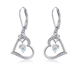 DAYLINLOVE Graduation Earrings S925 Sterling Silver Class of 2025 Bachelor Cap Earrings Heart Graduations Leverback Earring College High School Graduation Jewelry Gifts for Women