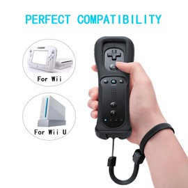 Wii Remote Controller,Wii Controller With Nunchuck Compatible with Wii/Wii U Console (Black)