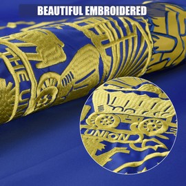 VICDRIA Oregon State Flag 4x6 Ft, Deluxe Full Embroidered Heavy Duty Nylon Durable OR Outside Flags, Indoor/Outdoor, Sewn Stripes and Brass Grommets