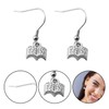 JUFYVO 2pcs Story Book Earrings and Book Lover Necklace Story