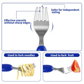 Lehoo Castle Juego de Cubiertos para Niños Cubiertos de Acero Inoxidable 6 Piezas, 3 x Cuchara, 3 x Tenedor, Utensilios para Niños Cubiertos de Viaje para Niños Cubiertos Pulidos