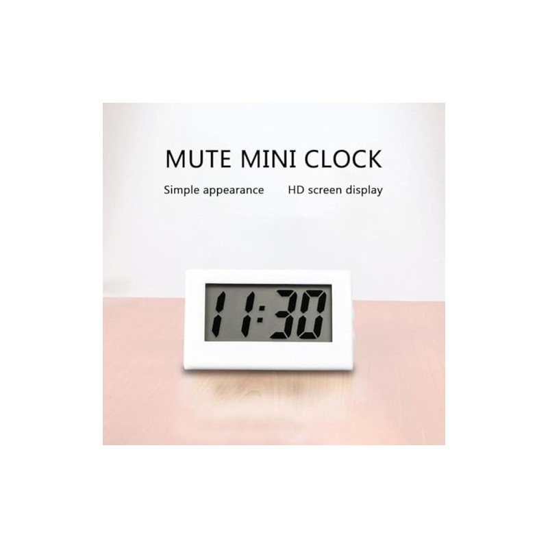 Mini Digital LCD Clock, Car Dashboard and Desktop Alarm Clock,