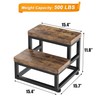 2 Step Wooden Step Stools for Adults Kids, Heavy Duty