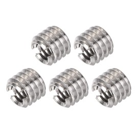 METALLIXITY Convert Screw Adapter (8mm/0.31") 5Pcs, Alloy Steel 1/4" Female to 3/8" Male Thread Screw - for Home Tripods Light Stands, Silver
