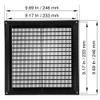 10" x 10" Inch Black Plastic Ventilation Grille with Insect