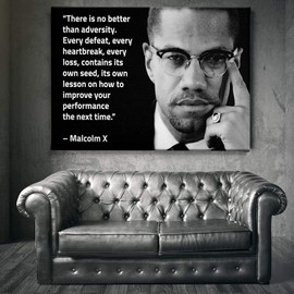 Malcolm X Quote Canvas Art Wall Art Home Decor - Various Size (45in x 30in Gallery Wrapped)